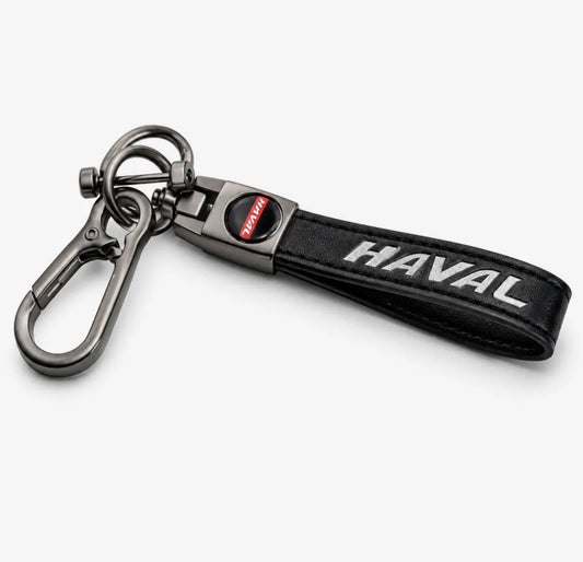 Haval Leather Plus Metal Keychain with Screw Driver | Premium Car Key Ring for H6, Jolion, Dargo & Haval Owners