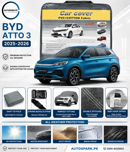 BYD Atto 3 Car Cover 2025-2026 | PVC + Cotton