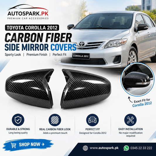 Toyota Corolla 2012 Carbon Fiber Side Mirror Covers