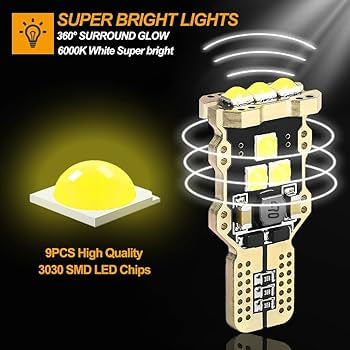 T10 LED parking bulb 9 led - Super bright led parking bulb canbus