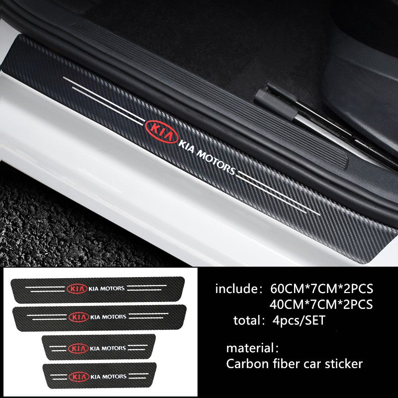 Textured Car Door Sill Protector 4pcs set