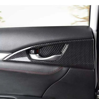Honda Civic X interior handle carbon fibre trims model 2016-2021