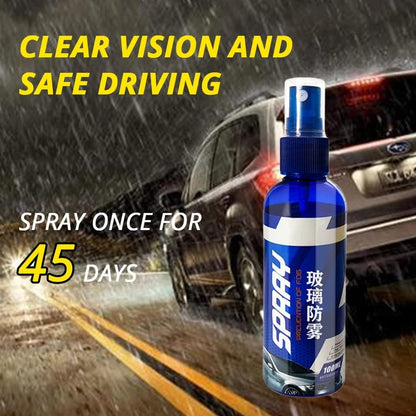 Anti fog and anti rain spray for windshield glass
