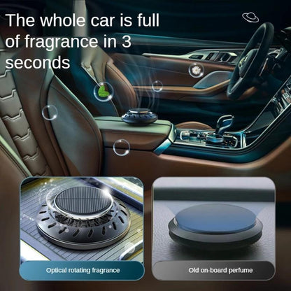 UFO Car Perfume With Oil Solar Rotating Flying Saucer Fresh Deodorant Decoration