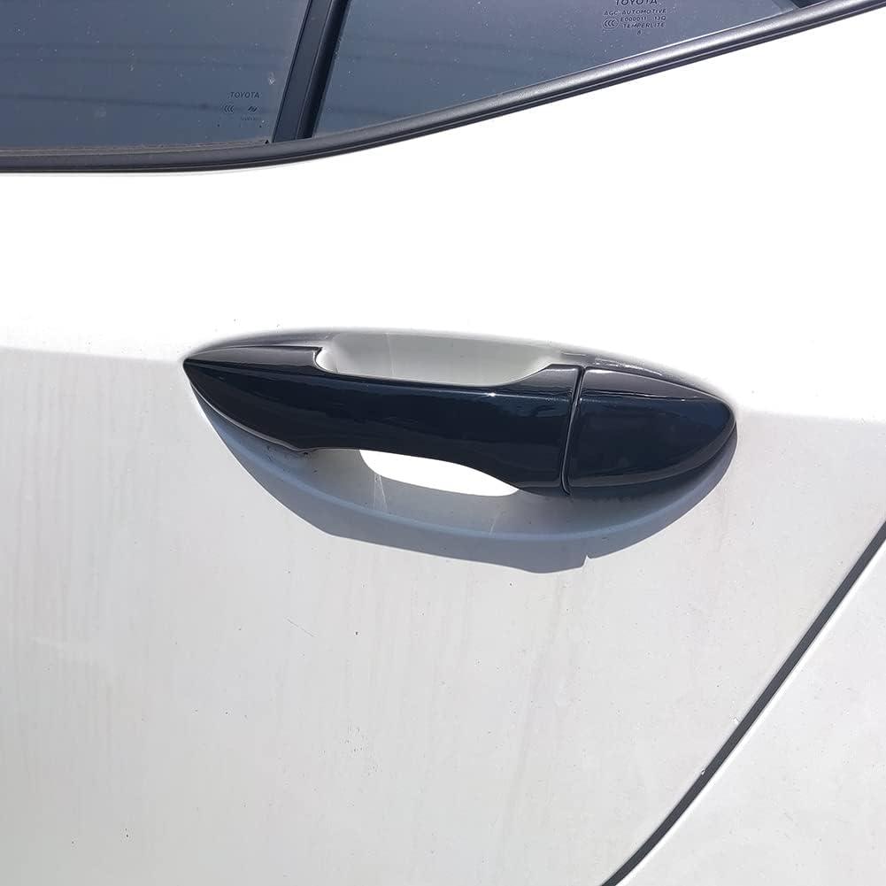 Toyota Corolla 2015–2025 Door Handle Covers – Carbon Fiber & Glossy Black