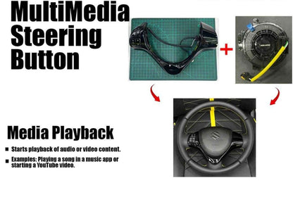 Suzuki Alto 2014 2025 660cc Steering Multimedia Buttons with Spiral Cable (Complete Set