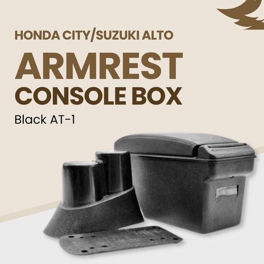 Suzuki Alto Armrest Console Box Black AT-1 Multi Stitch