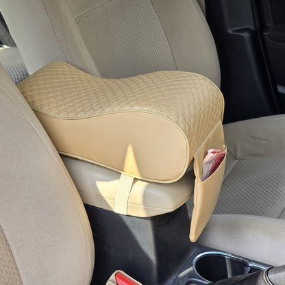 Universal Car Arm Rest Cushion Memory Foam PU Leather