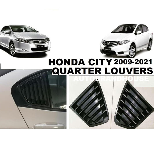 Honda City 2009 to 2021  Quarter Glass Louvers Grill Black