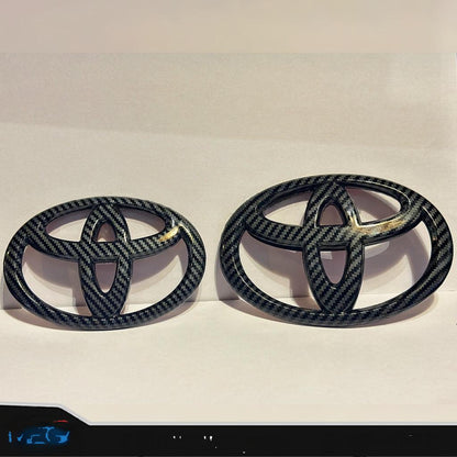 Toyota corolla front back logo carbon fiber