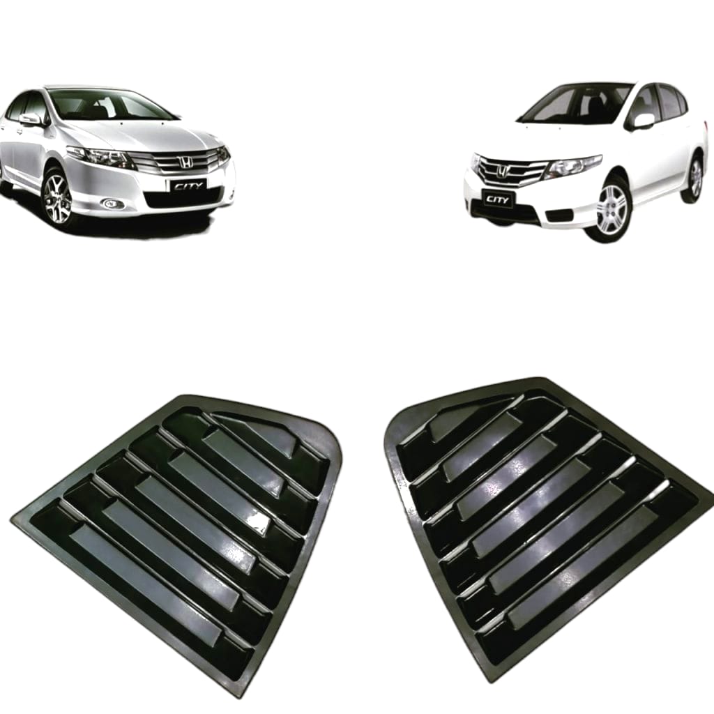 Honda City 2009 to 2021  Quarter Glass Louvers Grill Black