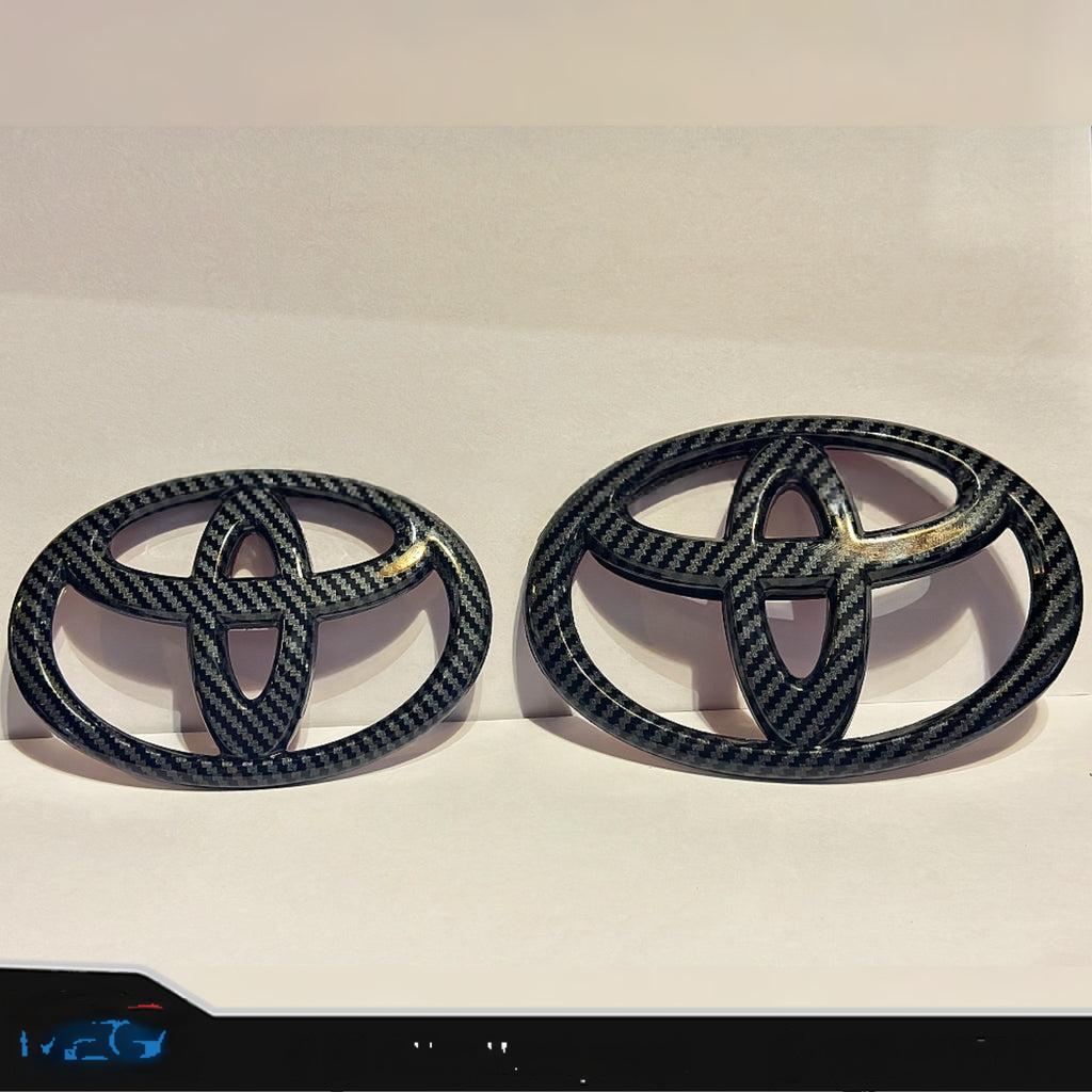 Toyota corolla front back logo carbon fiber
