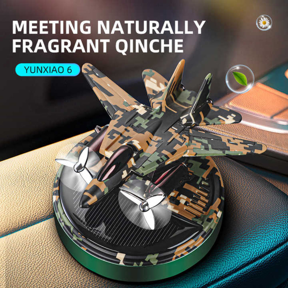 JF-17 Fighter Jet Solar Car Aroma With Air Freshener Refill