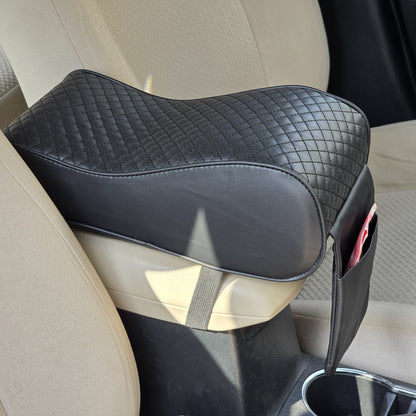 Universal Car Arm Rest Cushion Memory Foam PU Leather
