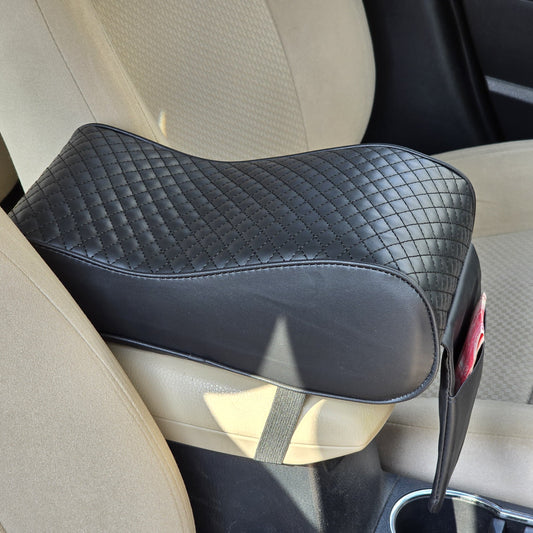Universal Car Arm Rest Cushion Memory Foam PU Leather