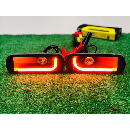 Suzuki Mehran Bumper Light Yellow White Throw With Indicator DRL 2 Pcs Set
